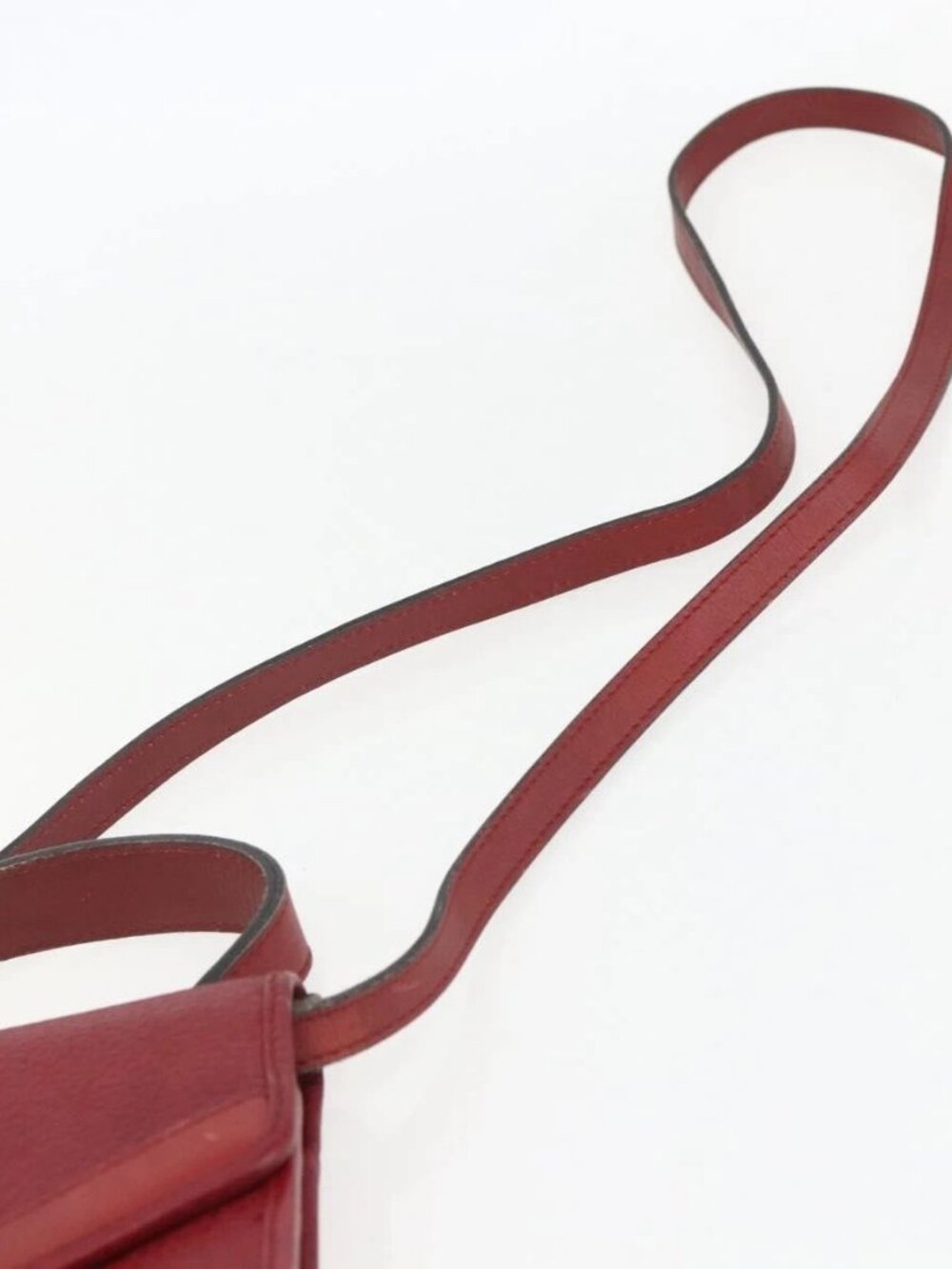 Christian Dior Hand Bag Leather 2way Red Gold Auth BA8209 - Picture 10 of 16